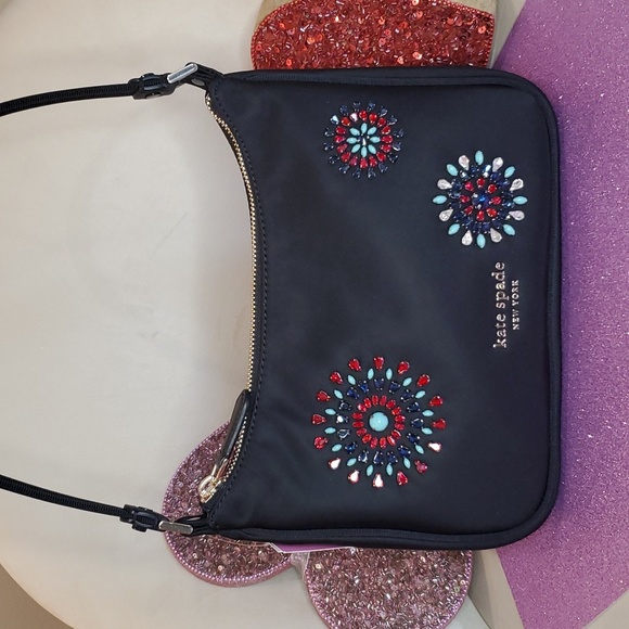 🎉HP🎉 Kate Spade ❤️♠️NWT♠️❤️ Bejeweled Evening Shoulder Purse!❤️♠️❤️♠️❤️♠️ - Picture 12 of 16